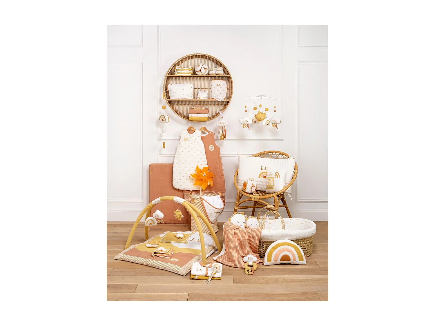 Couvre lit bébé 90x140 cm en coton blanc SUNLIGHT - Sauthon