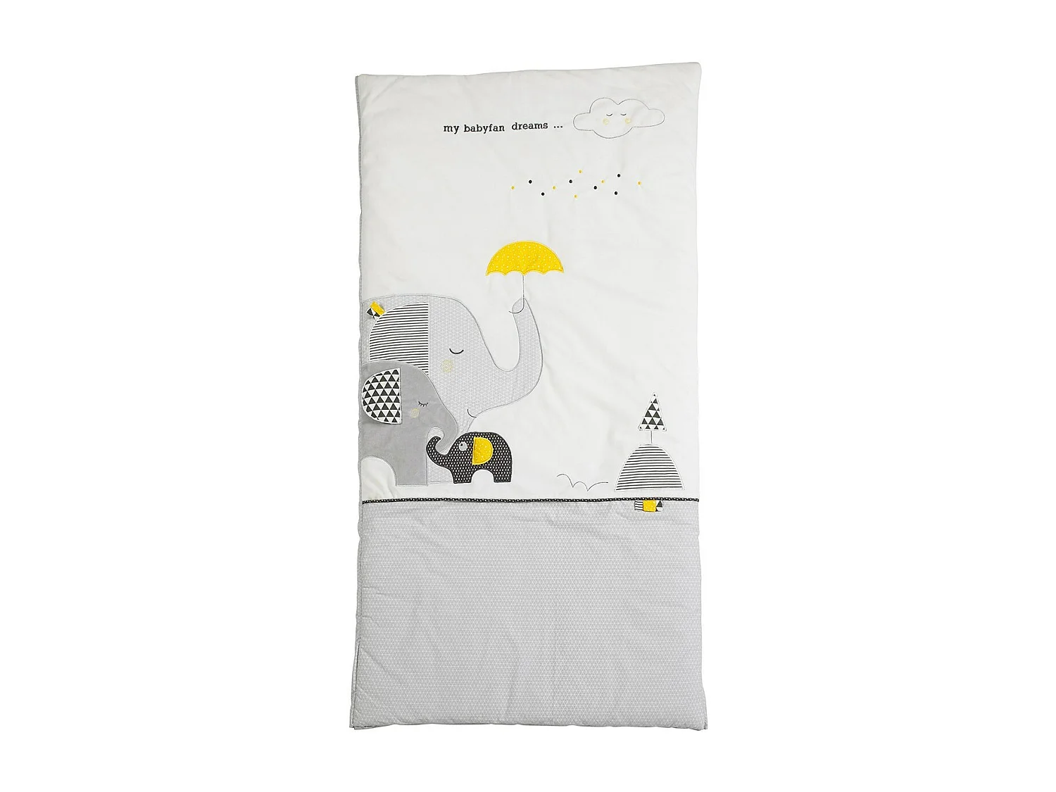 Edredon pour lit bébé en coton gris BABYFAN - Sauthon