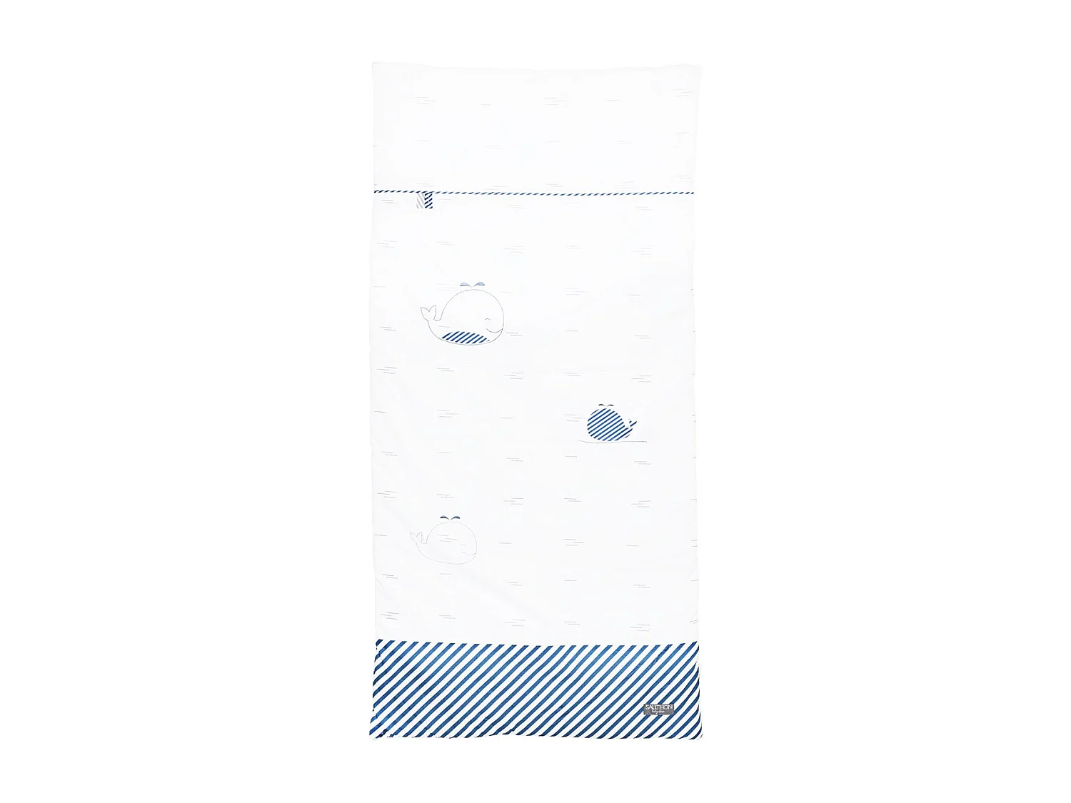 Edredon lit bébé en coton BLUE BALEINE - Sauthon