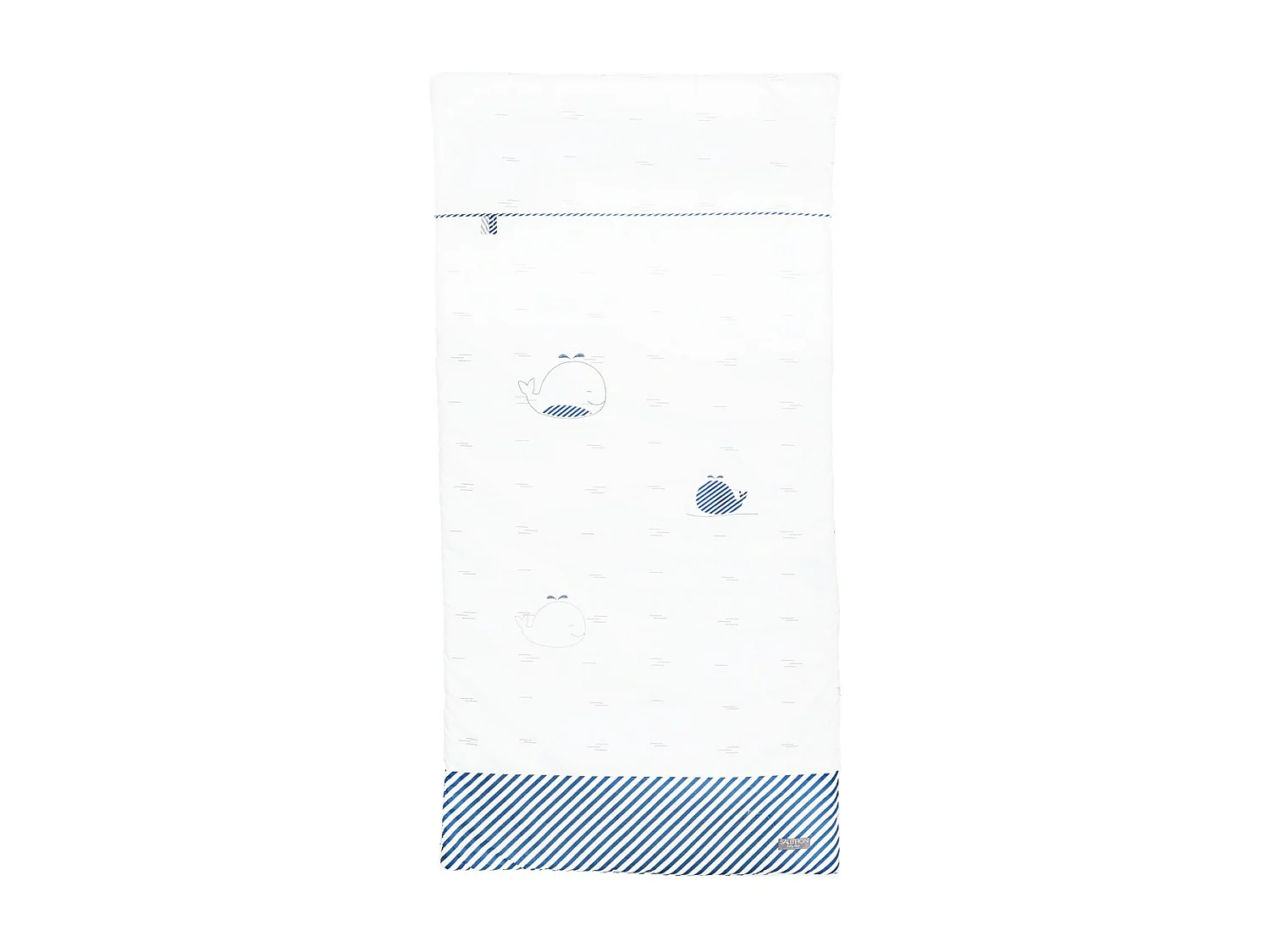 Edredon lit bébé en coton BLUE BALEINE - Sauthon