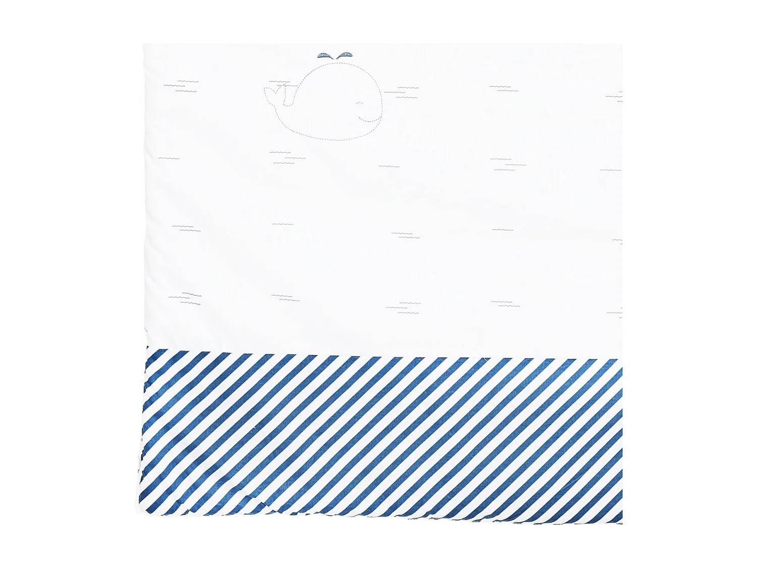 Edredon lit bébé en coton BLUE BALEINE - Sauthon