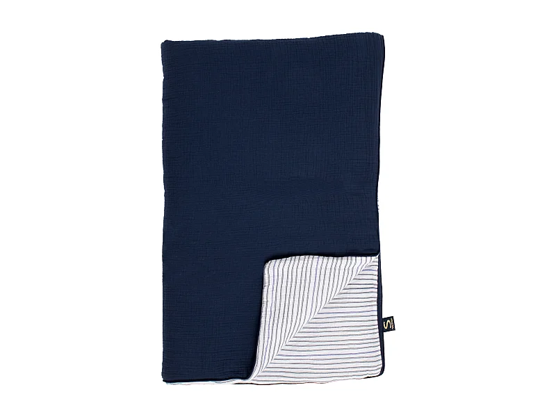 Couvre lit bébé 90x140 cm en double gaze de coton BABY SAILOR - Sauthon