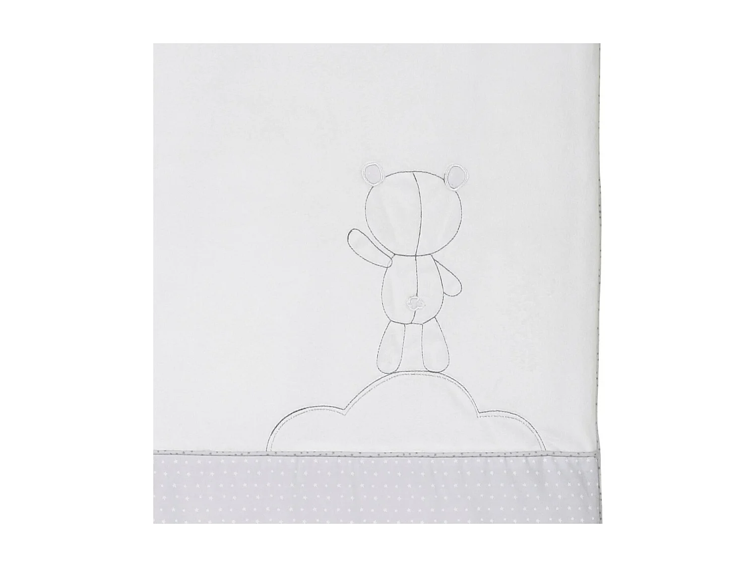 Edredon pour lit bébé en coton blanc CELESTE - Sauthon