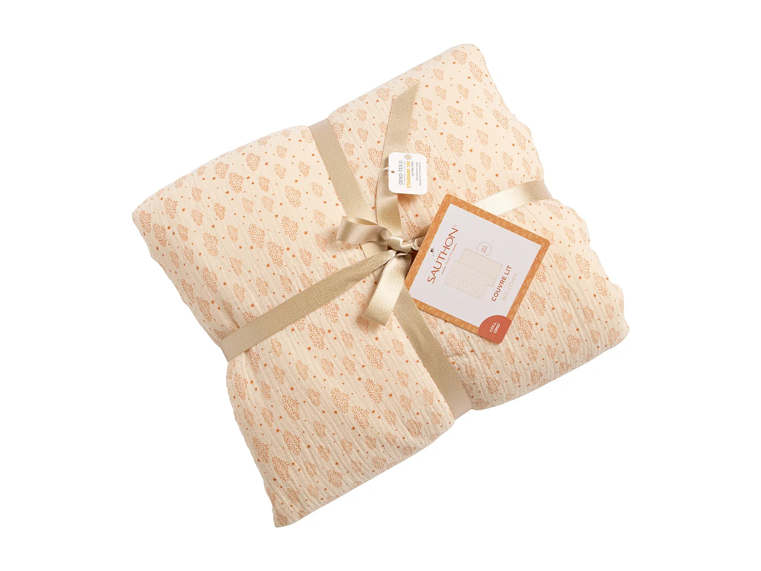 Funda para cama de bebé de 90x140 cm en gasa doble de algodón