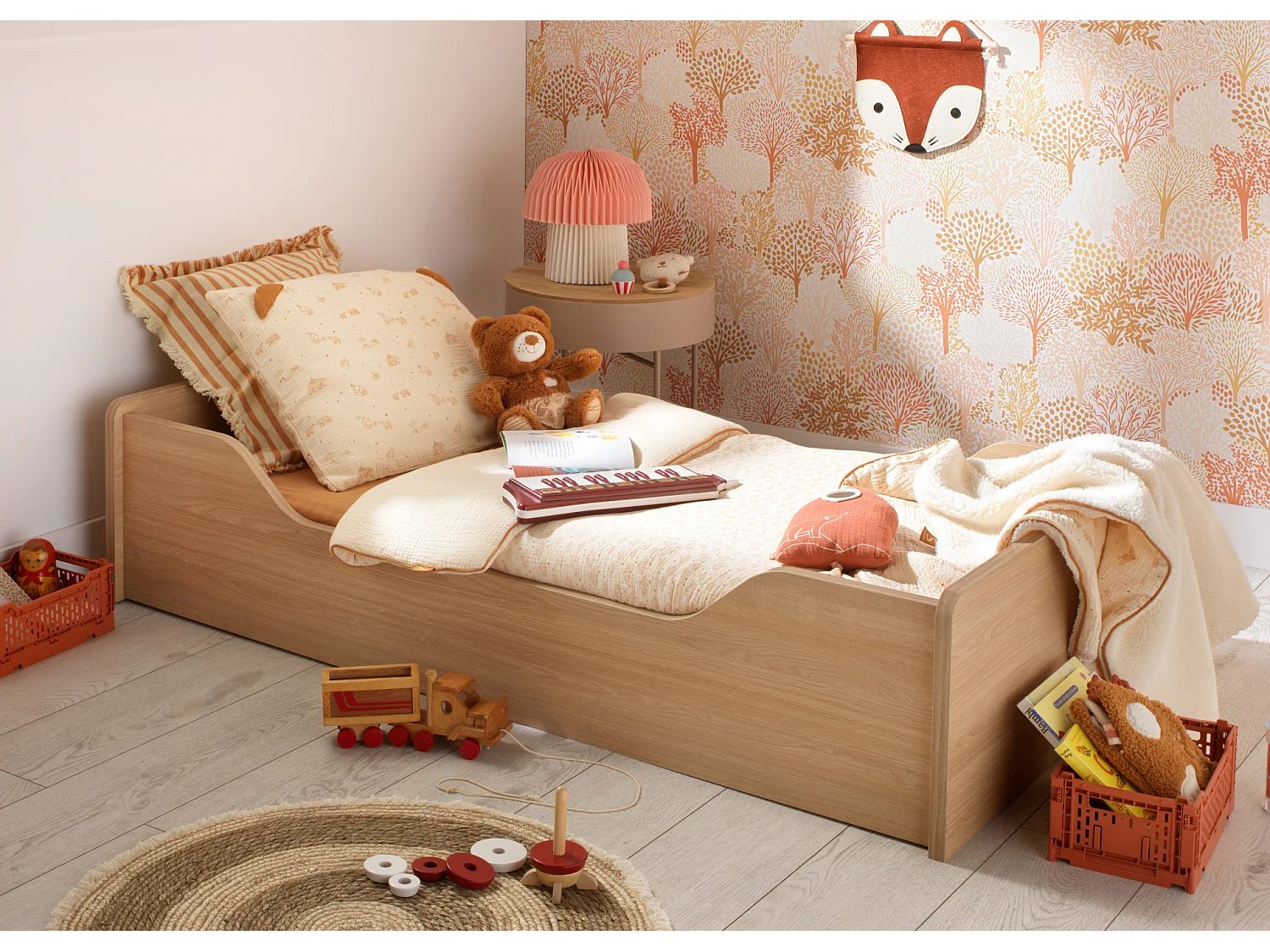 Funda para cama de bebé de 90x140 cm en gasa doble de algodón