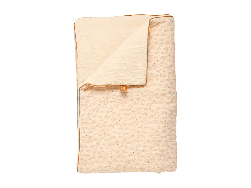 Couvre lit bébé 90x140 cm en double gaze de coton ORSINO - Sauthon