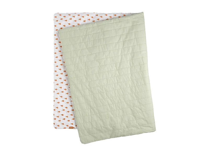 Copertina per lettino in cotone verde lime 90x140 cm