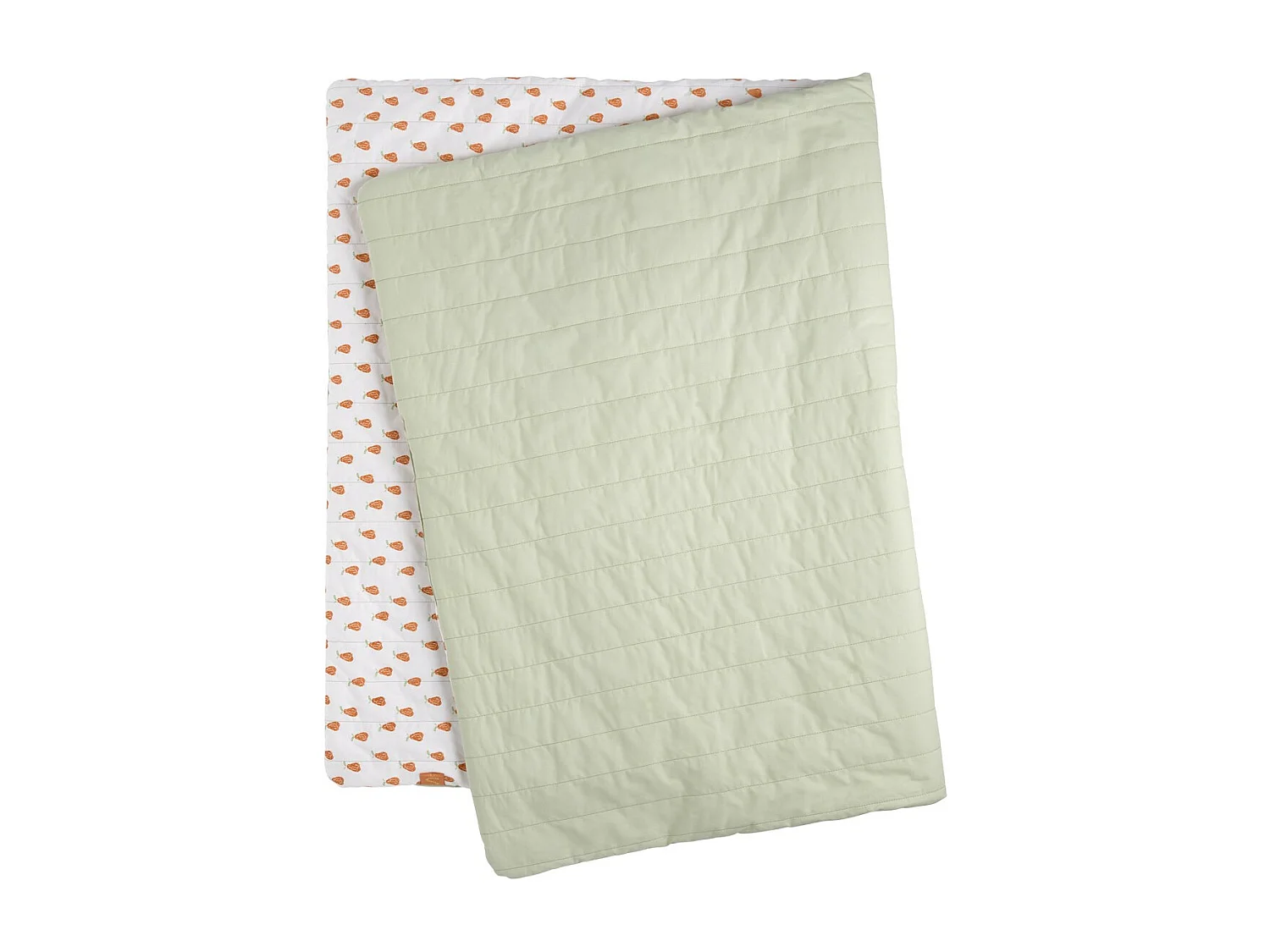 Couvre lit bébé 90x140 cm en coton Vert tilleul BOTANICA - Sauthon