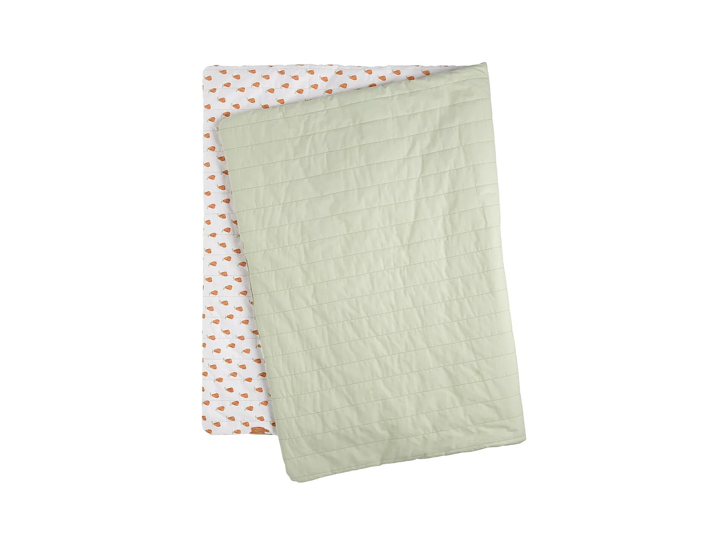 Copertina per lettino in cotone verde lime 90x140 cm