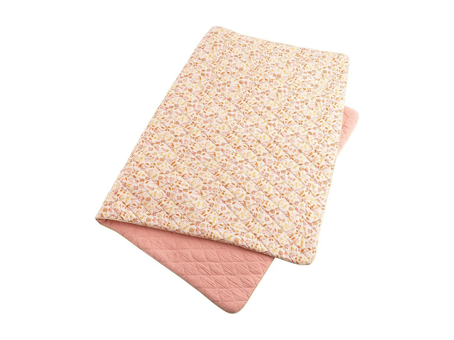 Couvre lit bébé en coton rose ESMEE - Sauthon