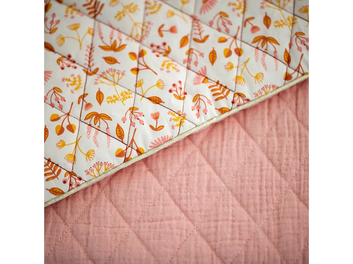Copertina per culla in cotone rosa