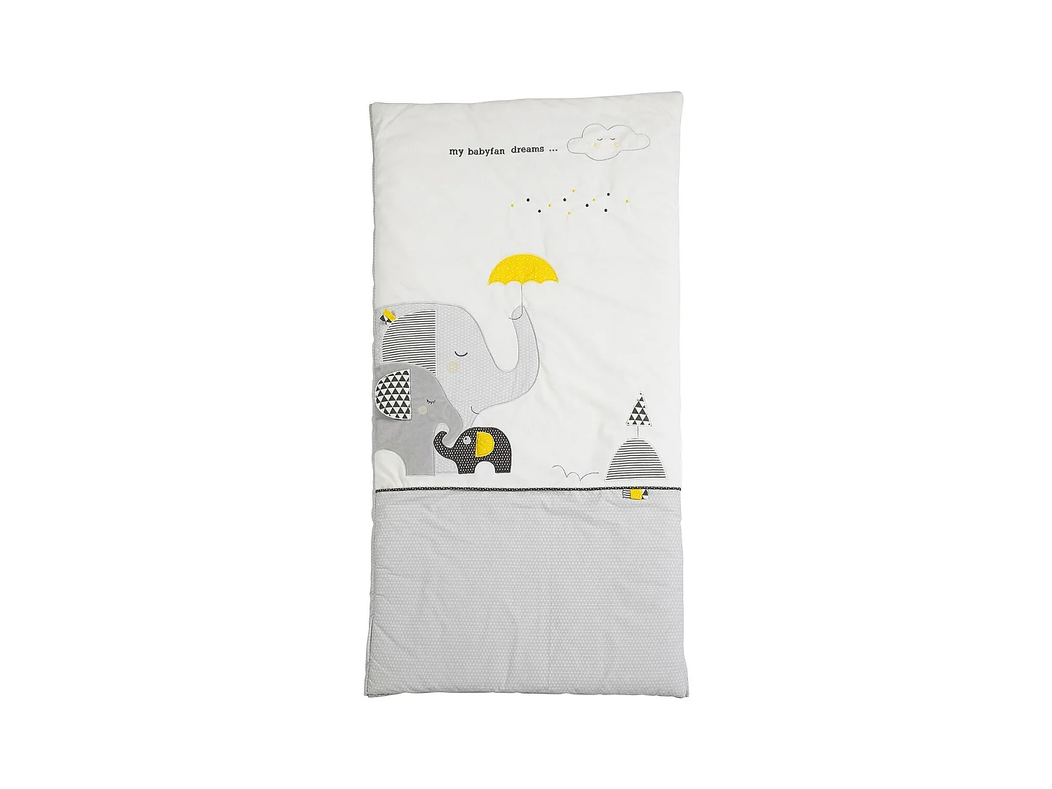 Trapunta per lettino in cotone grigio