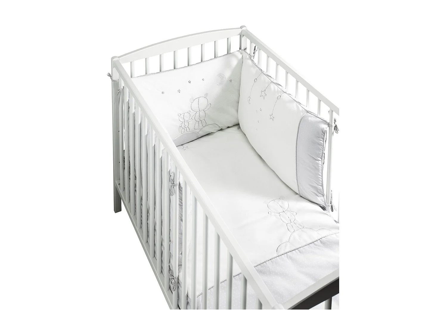 Edredon pour lit bébé en coton blanc CELESTE - Sauthon
