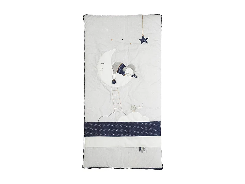 Piumino per culla in cotone grigio perla