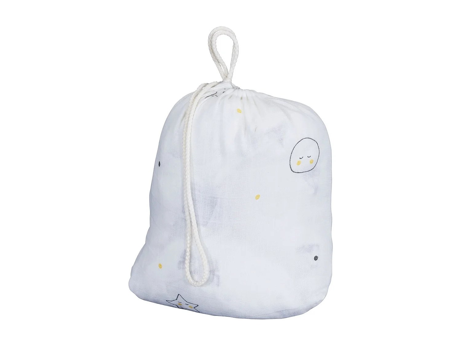 Lot de 2 draps housse bébé en coton bio blanc BABYFAN - Sauthon