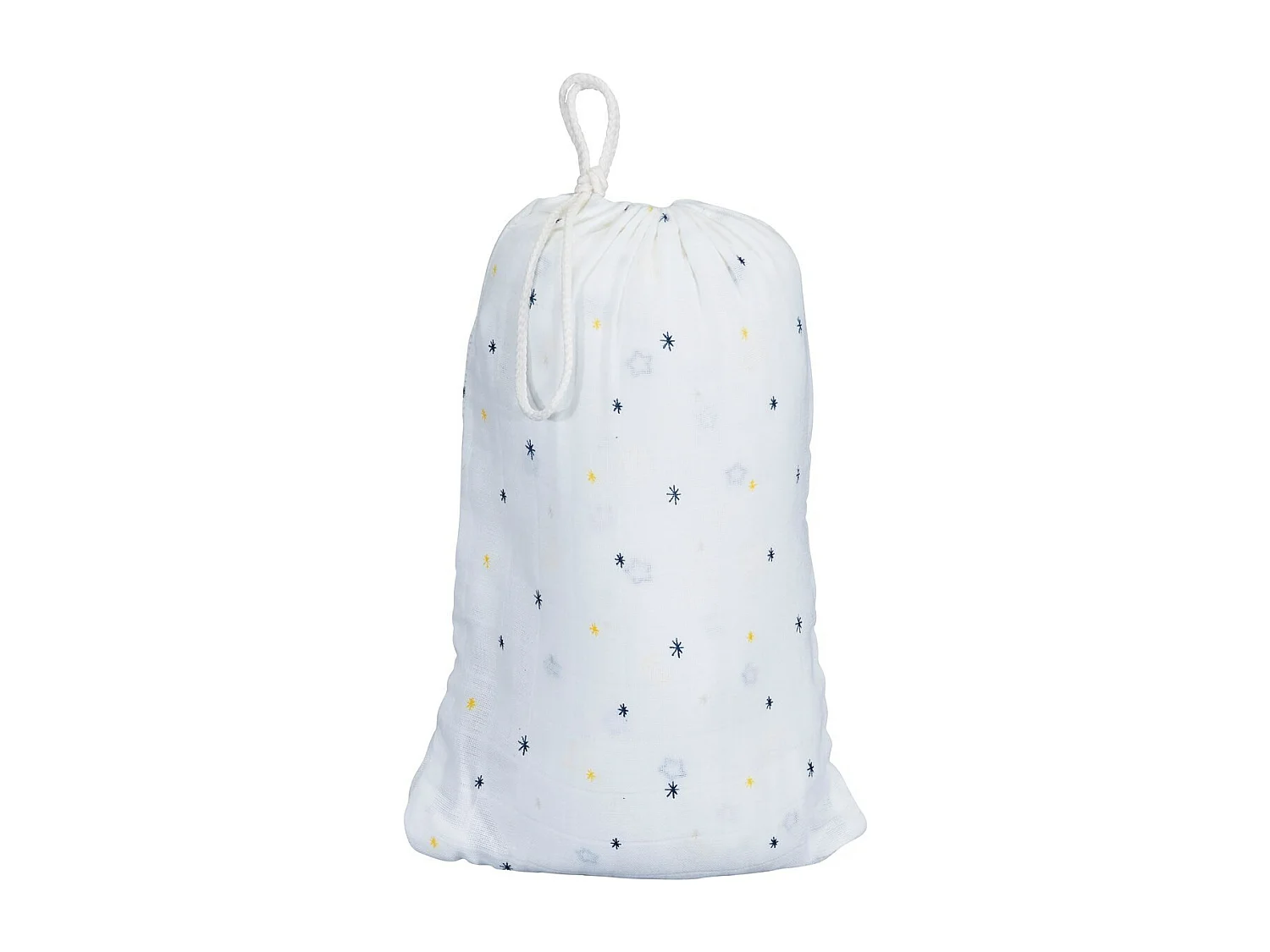 Lot de 2 draps housse bébé en coton bio blanc HELLO - Sauthon