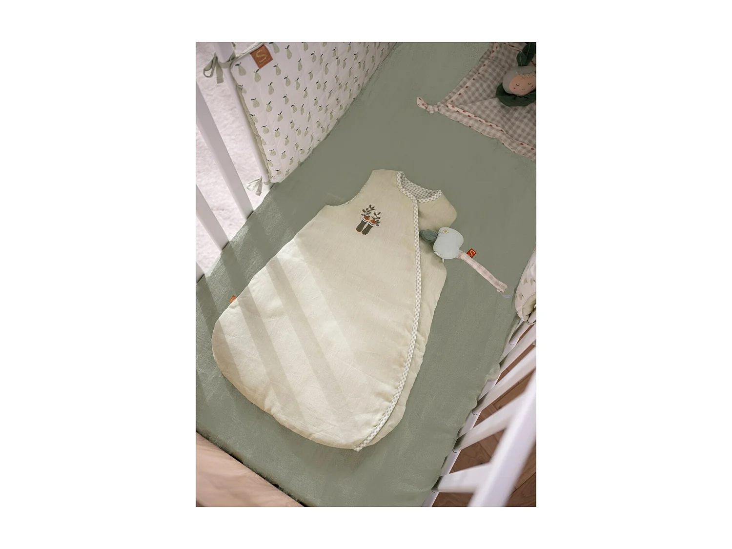 Set di 2 lenzuola 65x130 cm in cotone biologico