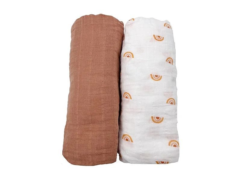 Lot de 2 draps housse bébé en coton bio blanc SUNLIGHT - Sauthon