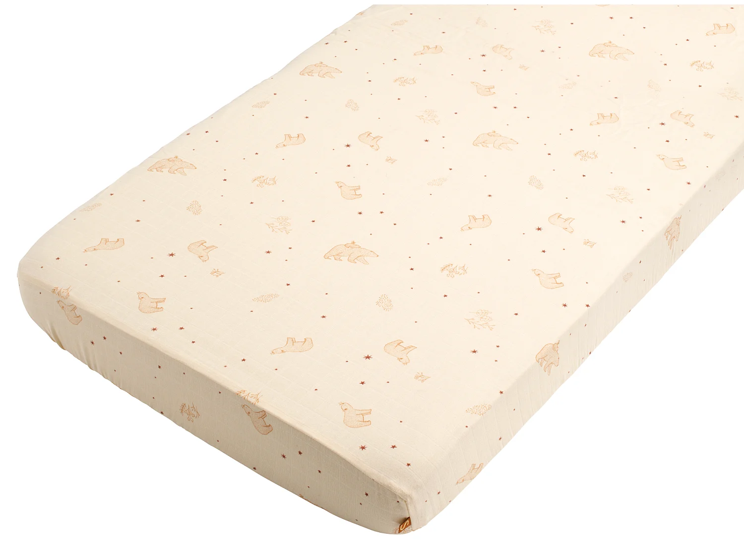 Lot de 2 draps housse bébé en coton bio blanc ORSINO - Sauthon