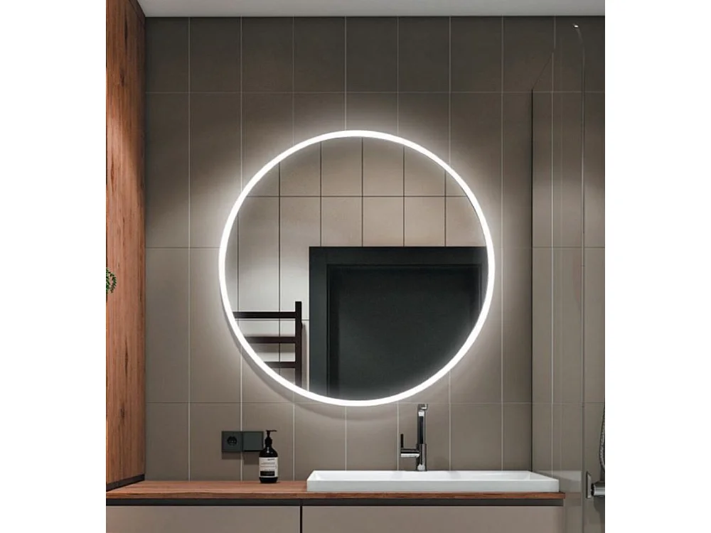 Espejo Redondo Led, Antivaho-Doble Sensor - Ø 100cm Fría 6500K