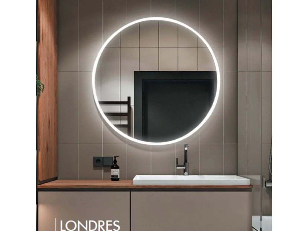 Espejo Redondo Led, Antivaho-Doble Sensor - Ø 100cm Fría 6500K