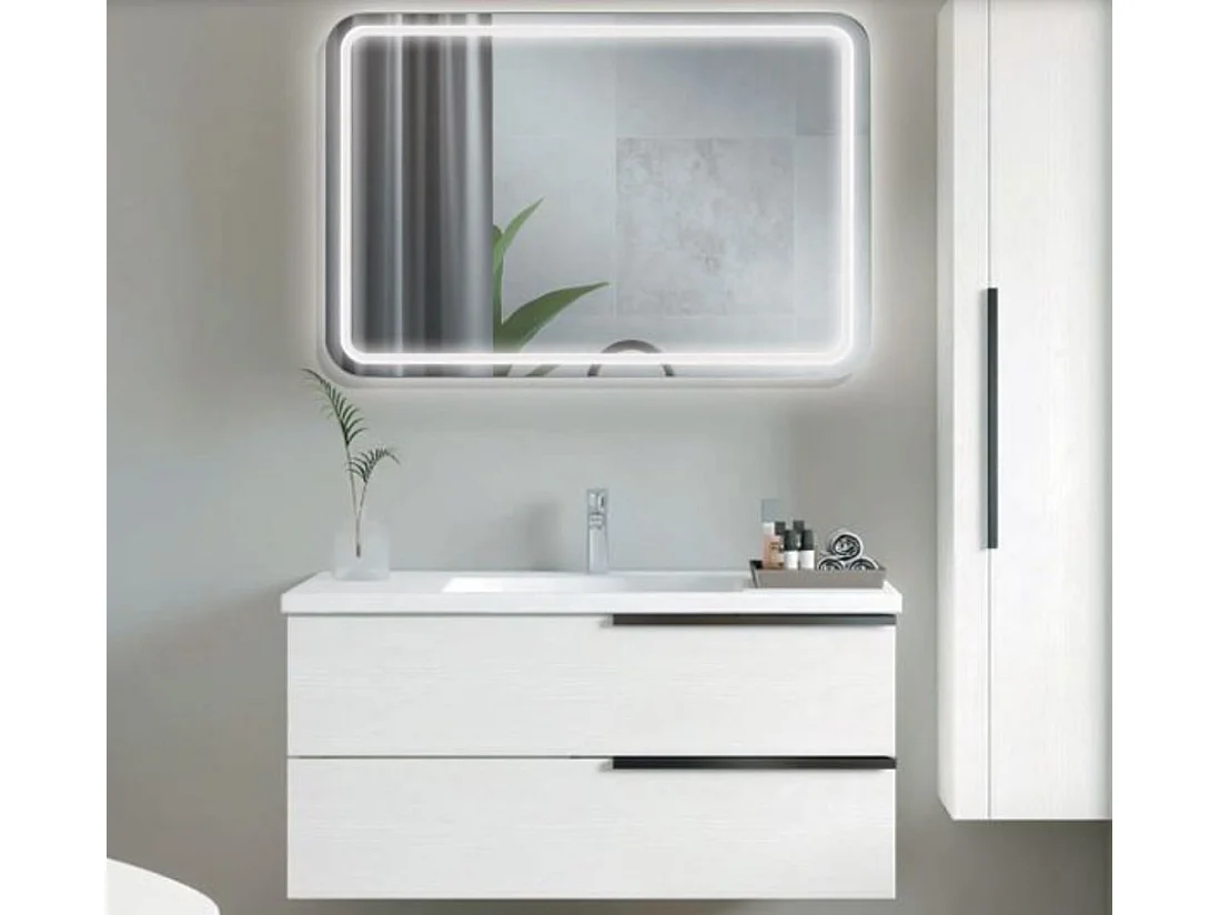 Espejo Rectangular Luz Led Mod Austria 80x120 6500K Fría