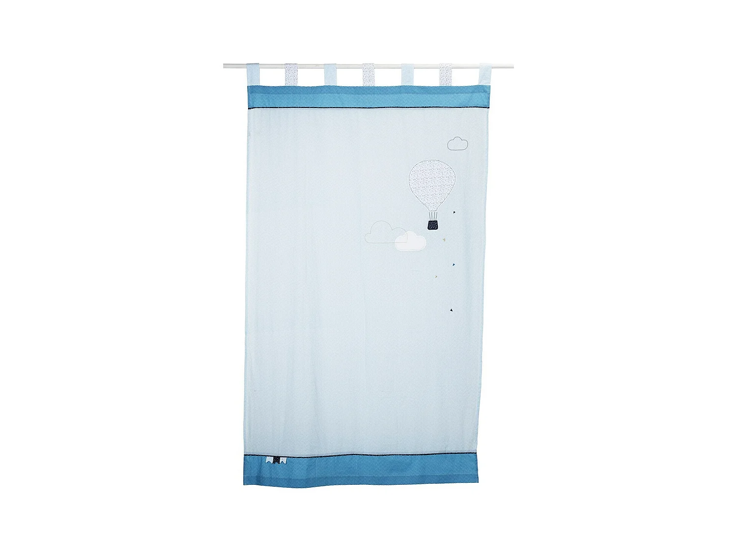 Tenda velata in cotone blu 105x180 cm