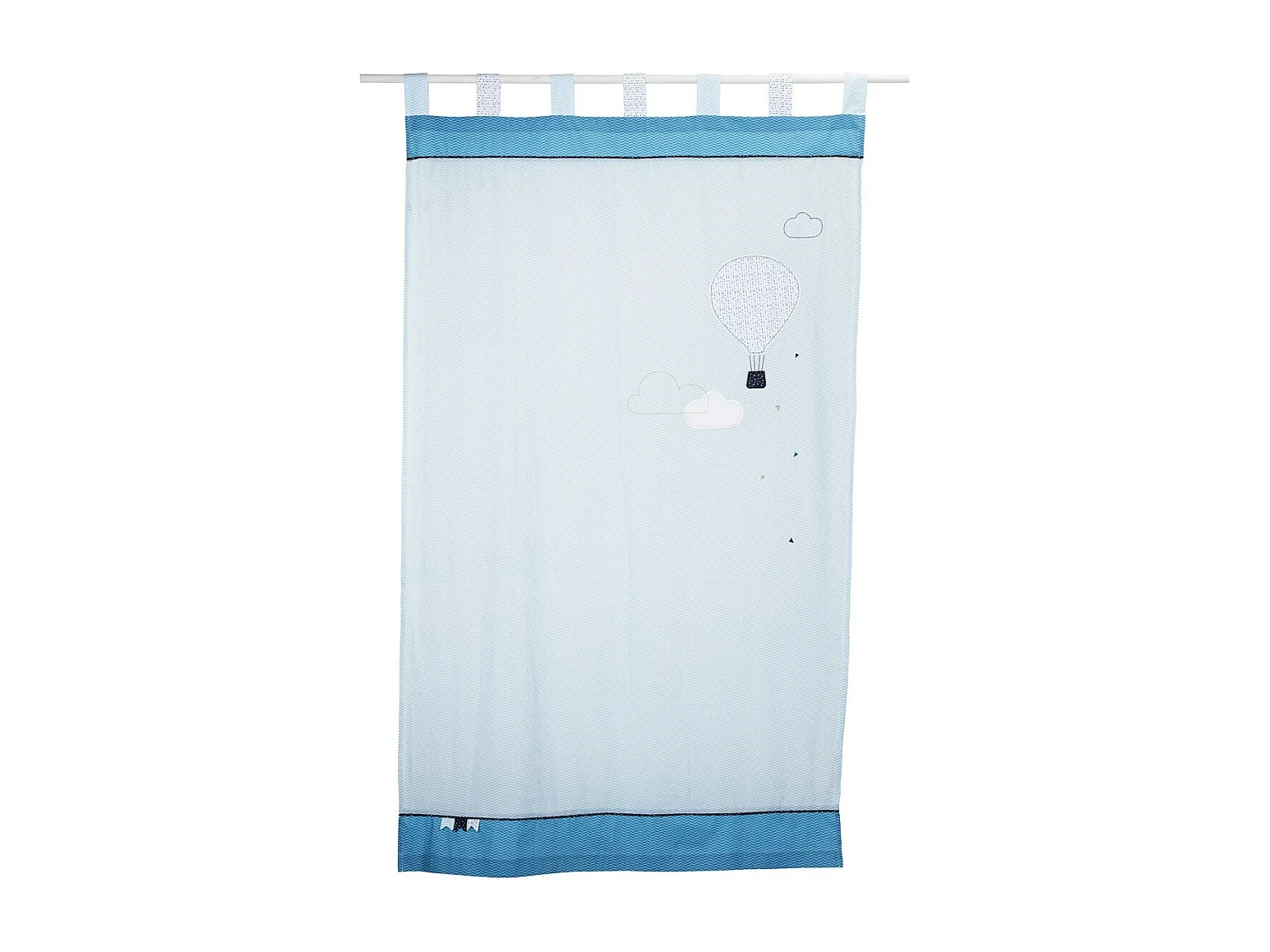 Tenda velata in cotone blu 105x180 cm