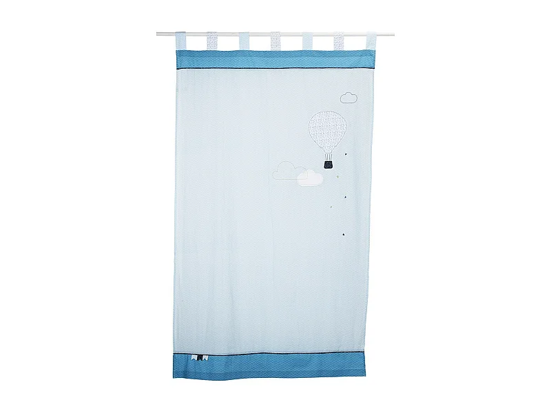 Tenda velata in cotone blu 105x180 cm