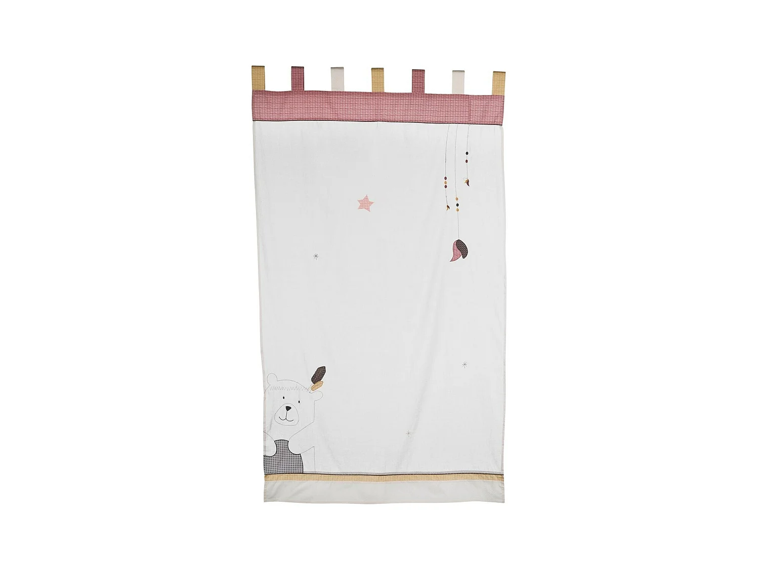 Tenda in cotone beige con gambe 180x105cm
