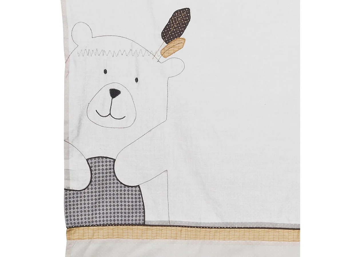 Tenda in cotone beige con gambe 180x105cm