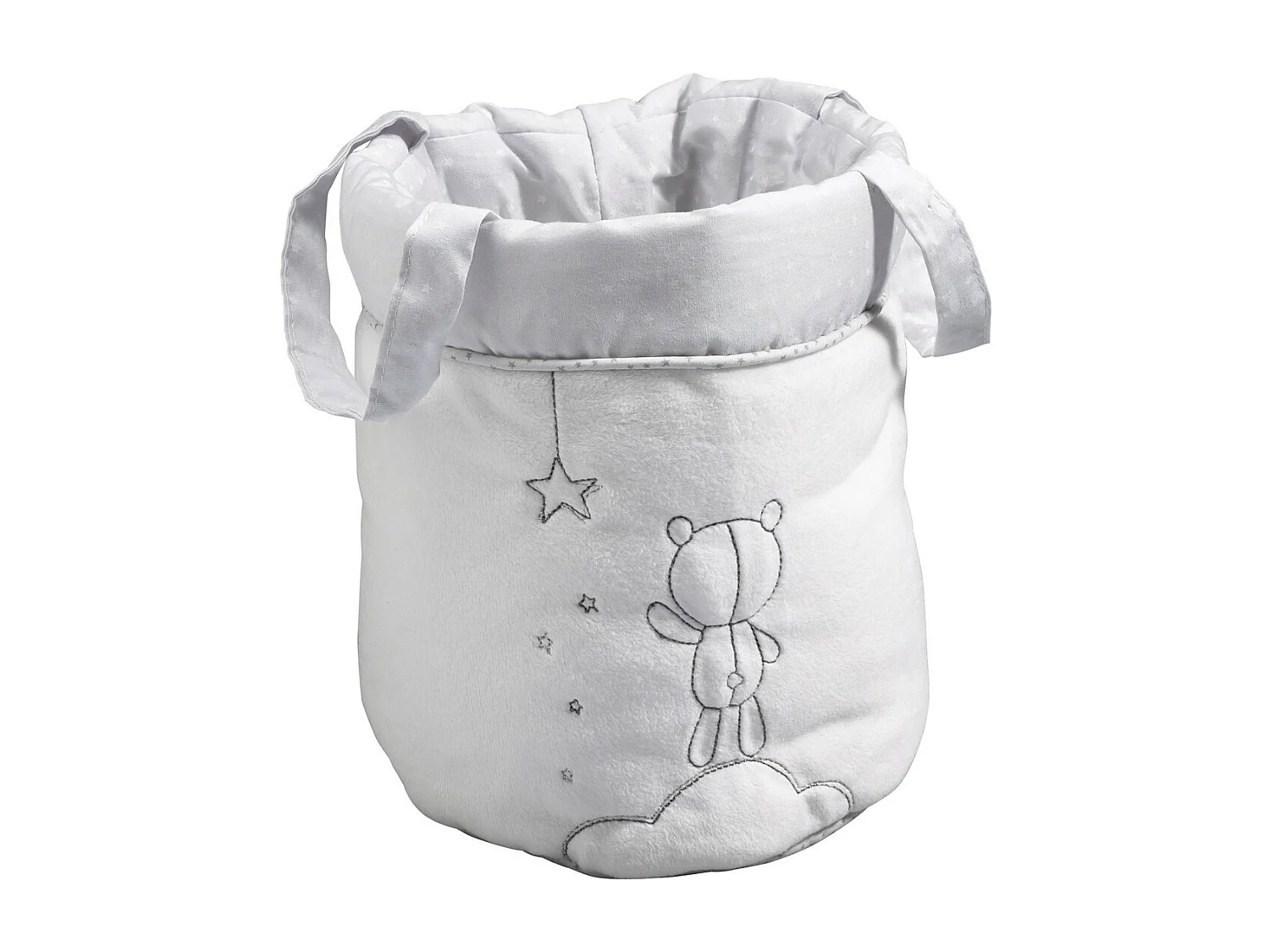 Lot de 3 panières gigognes en coton gris CELESTE - Sauthon