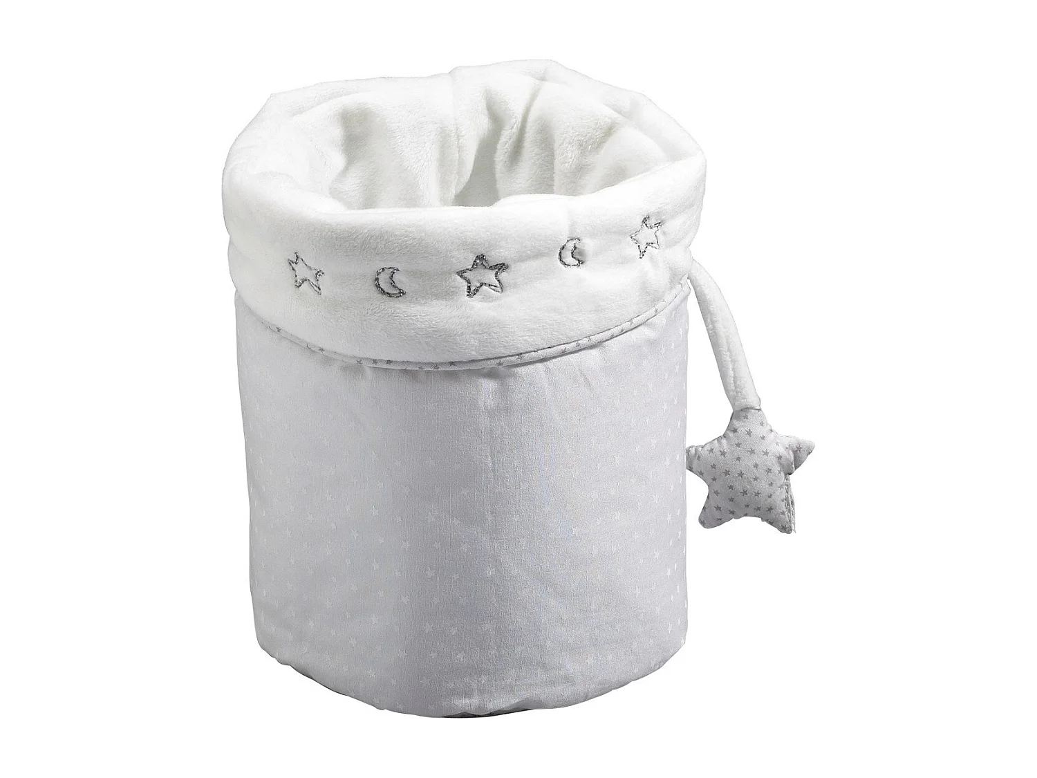 Lot de 3 panières gigognes en coton gris CELESTE - Sauthon