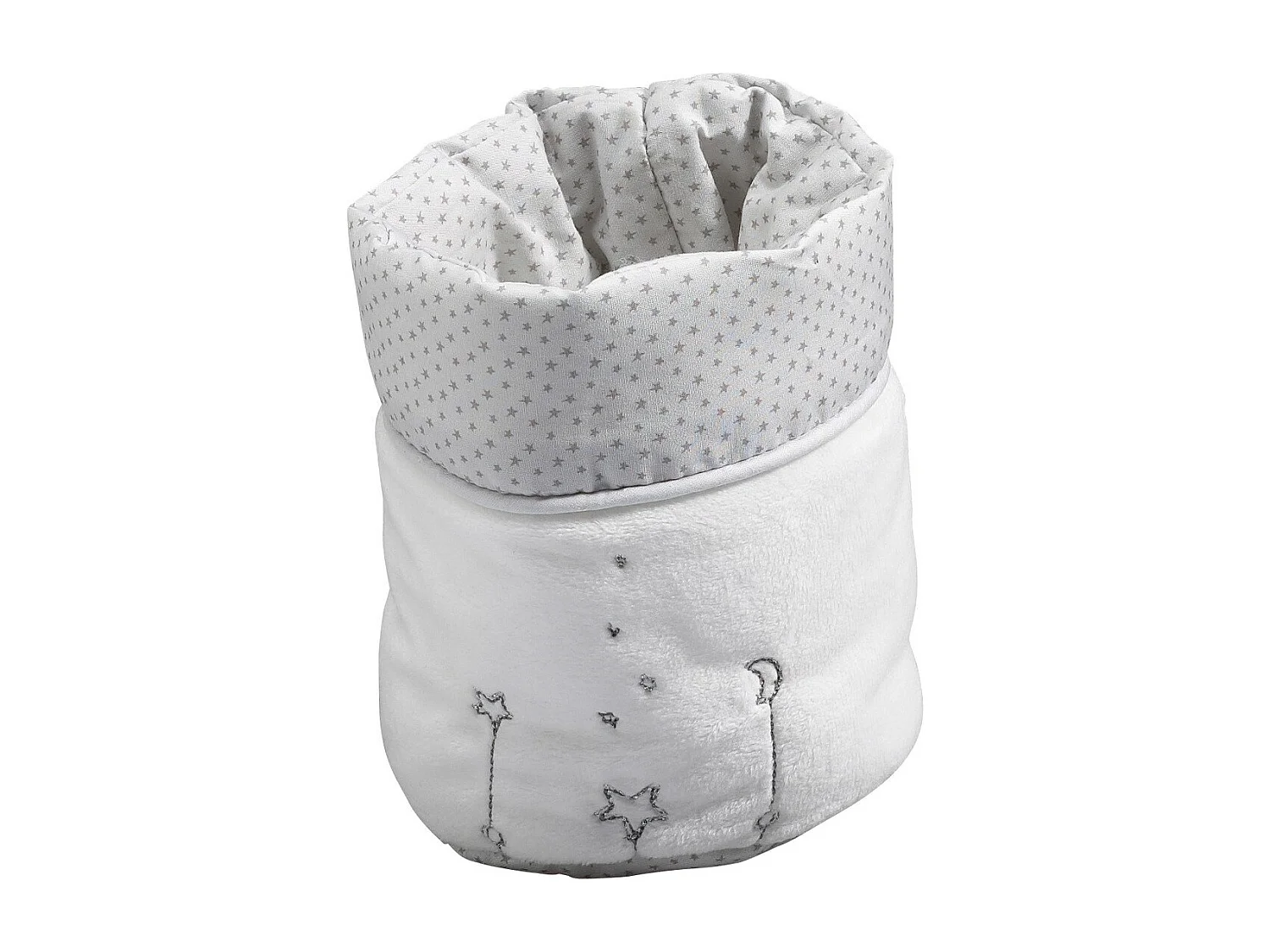 Lot de 3 panières gigognes en coton gris CELESTE - Sauthon