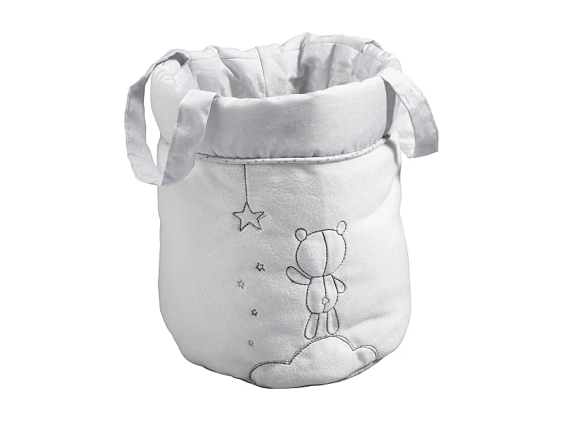 Lot de 3 panières gigognes en coton gris CELESTE - Sauthon