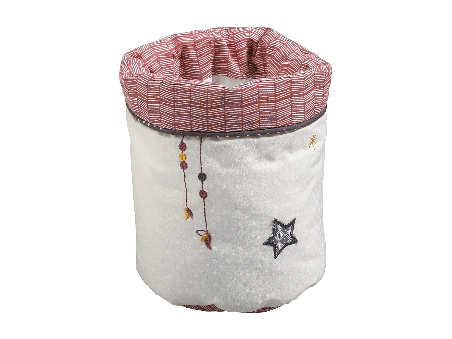 Lote de 3 cestas nido de tela de algodón beige