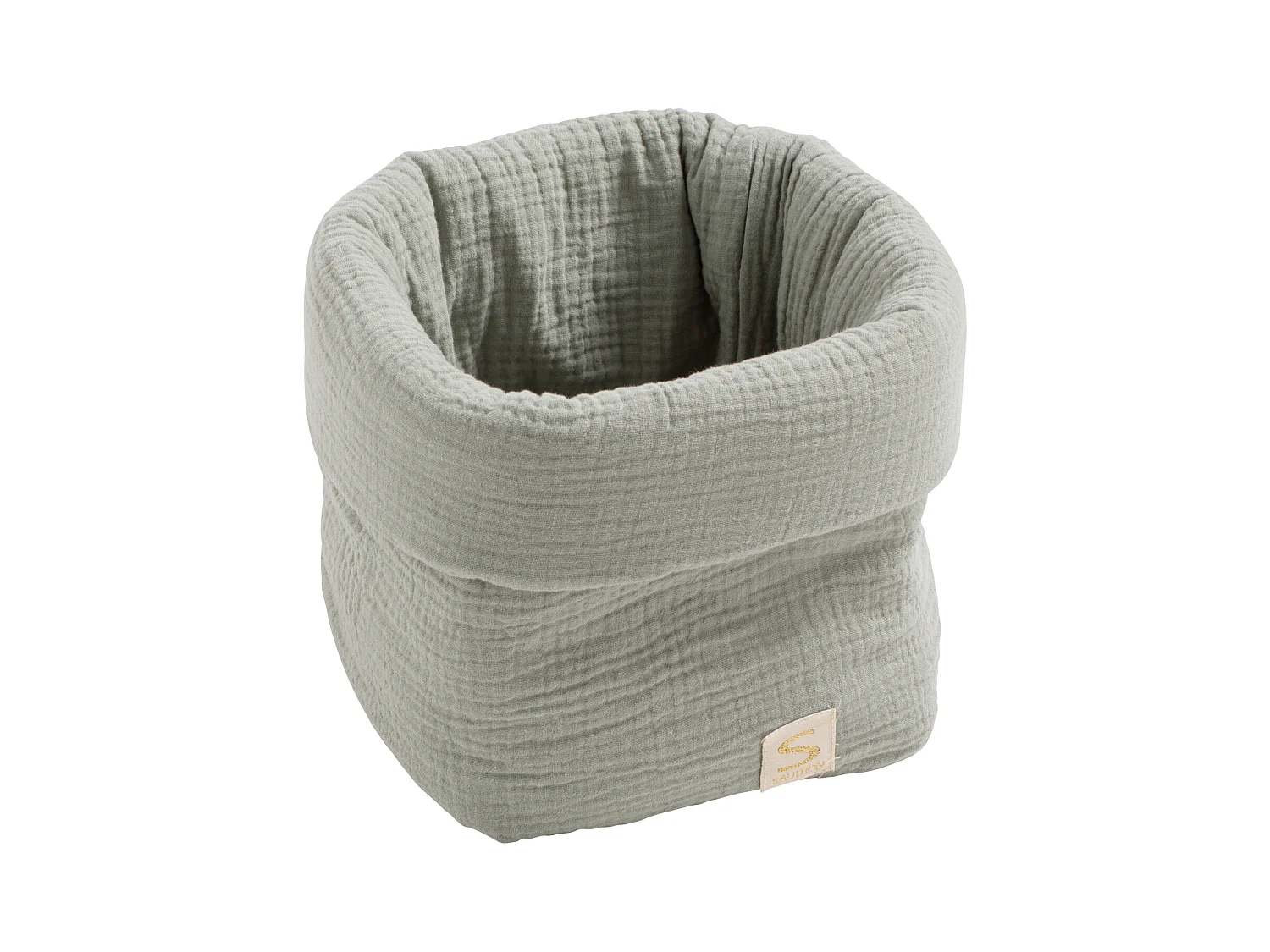 Panière de rangement en double gaze de coton UNI SAUGE - Sauthon