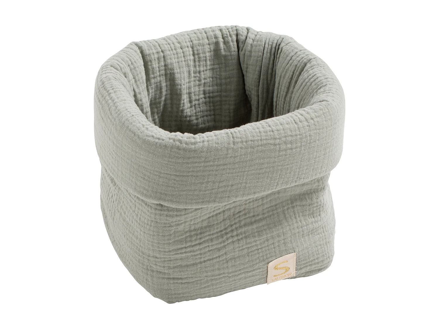 Cesta doble de almacenamiento de gasa de algodón