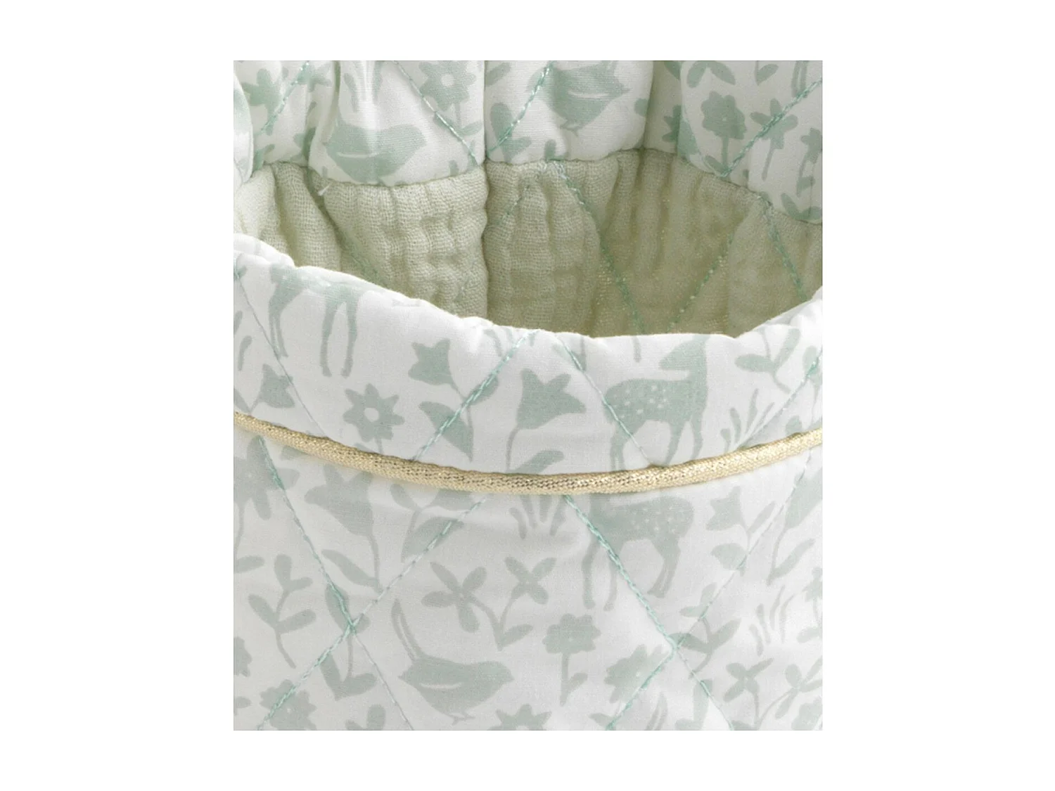 Lot de 3 panières en coton blanc PROMENONS NOUS - Sauthon