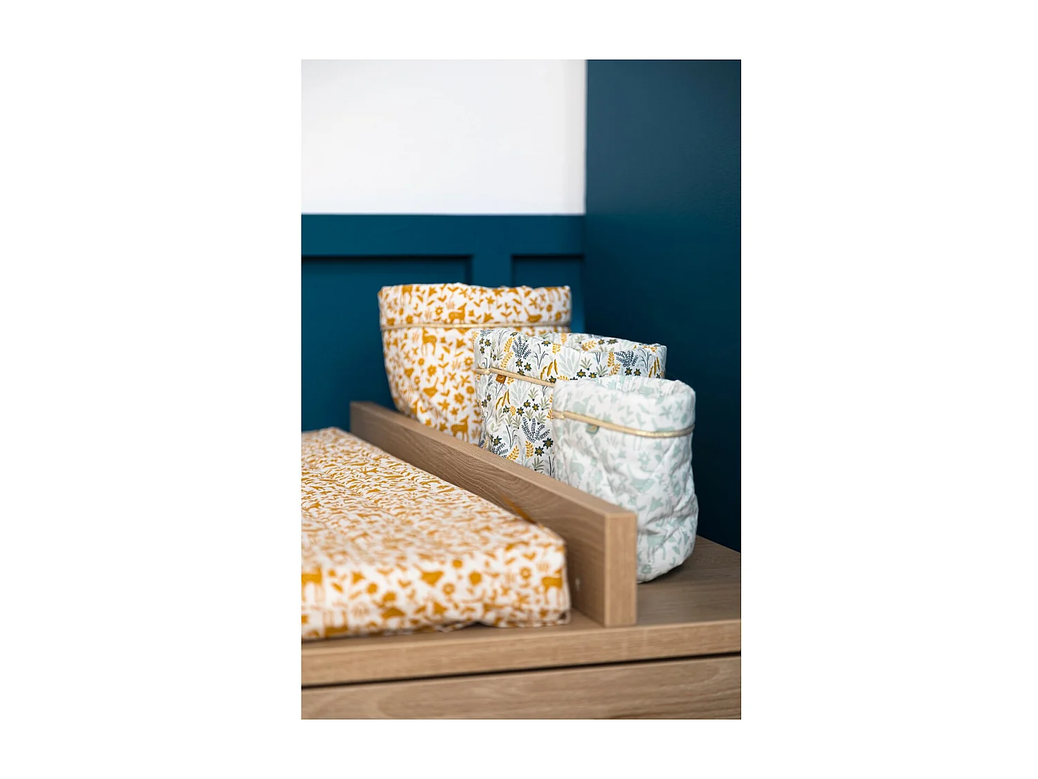 Lot de 3 panières en coton blanc PROMENONS NOUS - Sauthon