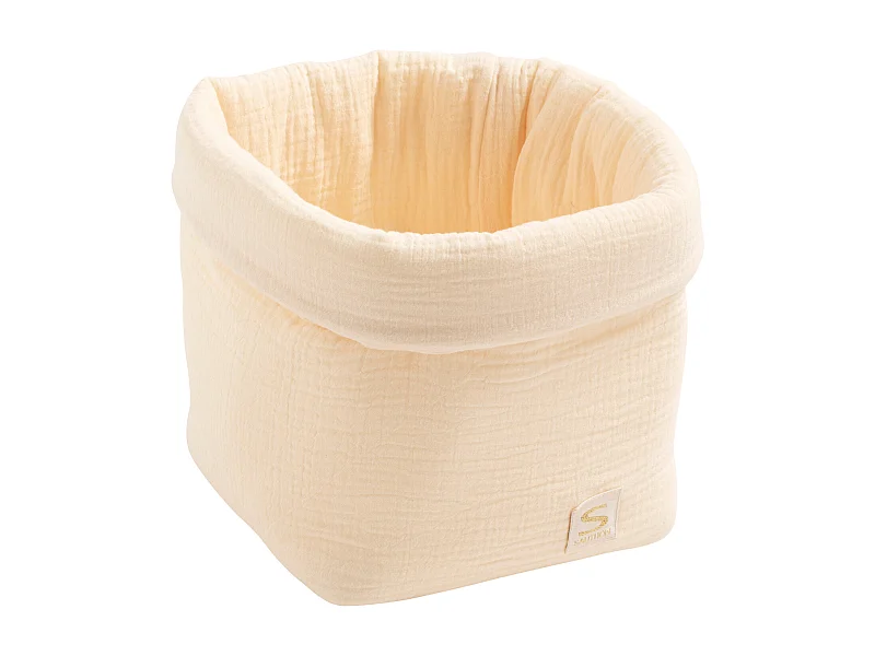 Cesta doble de almacenamiento de gasa de algodón