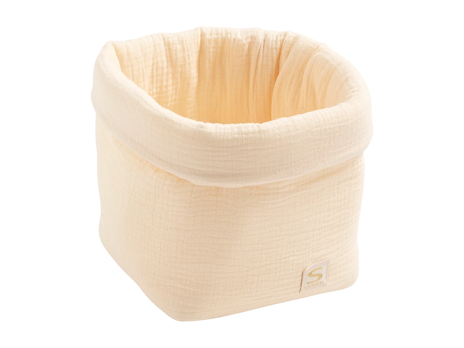 Cesta doble de almacenamiento de gasa de algodón