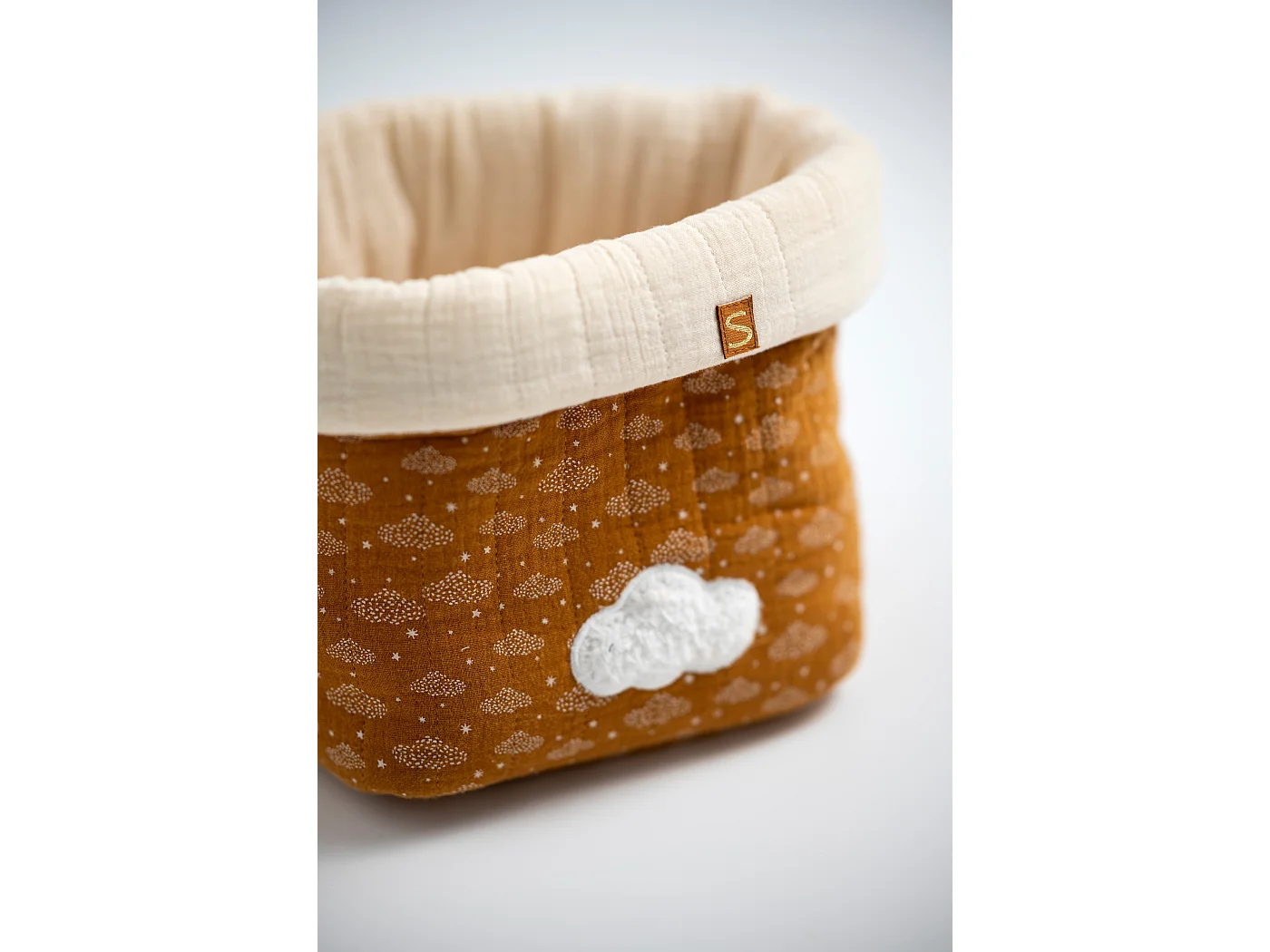 Lote de 2 cestas dobles de gasa de algodón