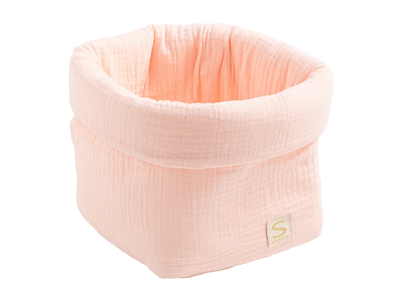 Panière de rangement en double gaze de coton UNI PETALE - Sauthon