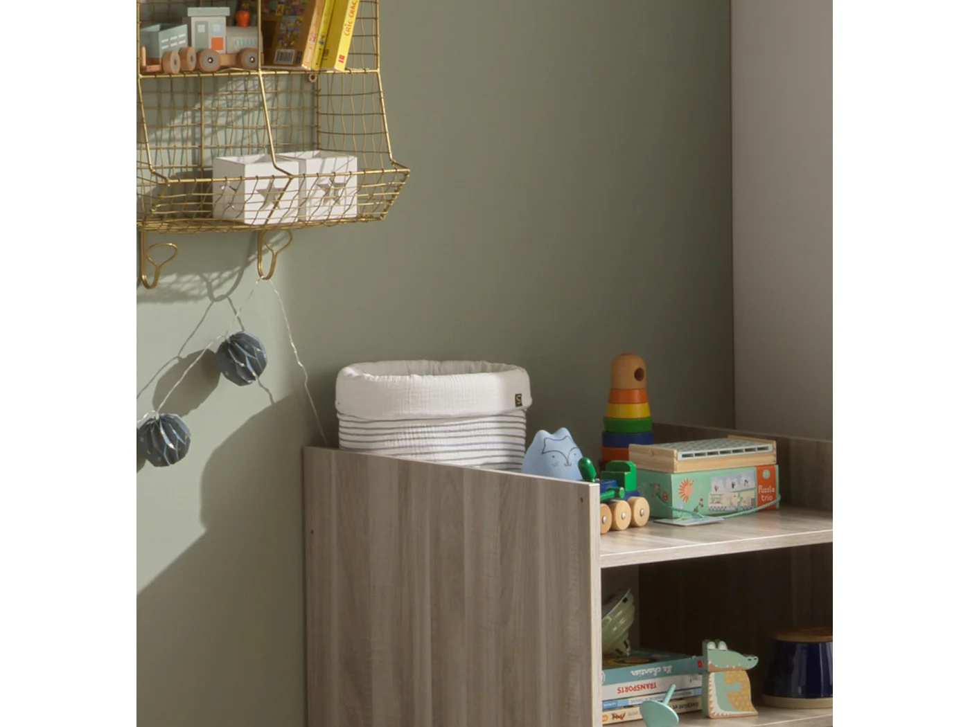 Lote de 2 cestas dobles de gasa de algodón