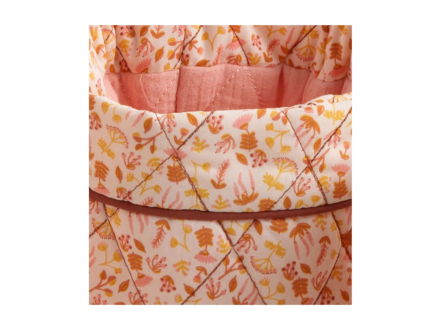 Lot de 3 panières gigognes  en coton rose ESMEE - Sauthon