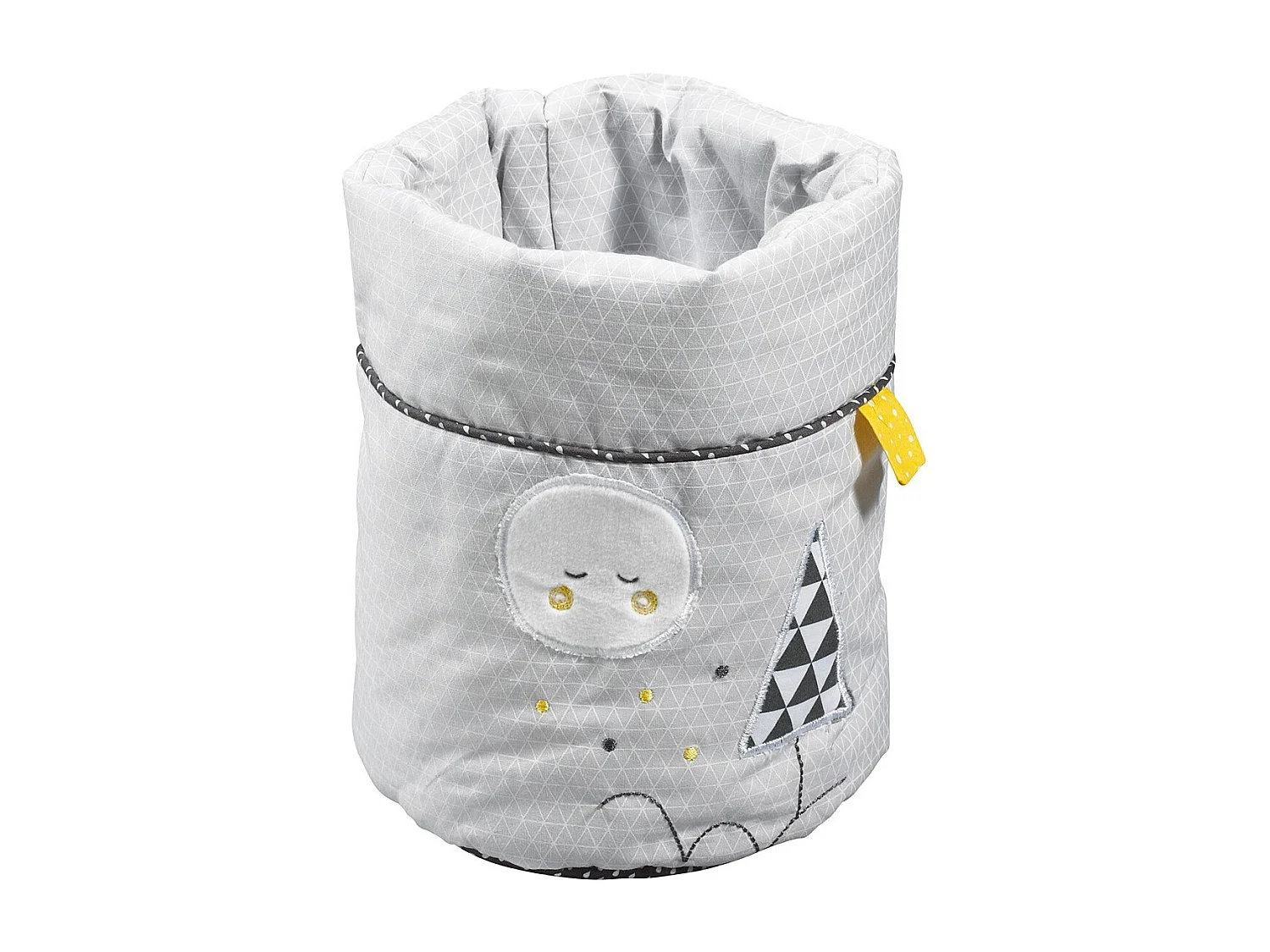 Lot de 3 Corbeilles gigogne en tissu en coton gris BABYFAN - Sauthon