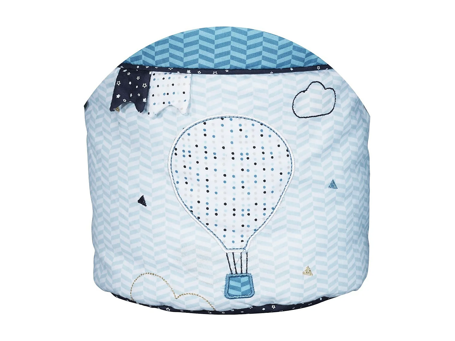 Cesta Gigognes de algodón azul