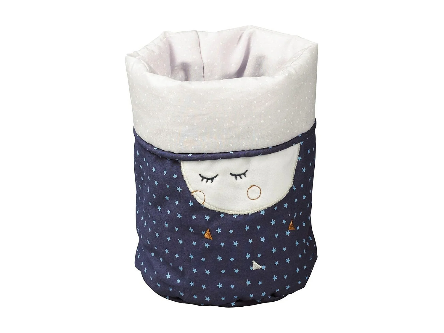 Lot de 3 Corbeilles gigogne en tissu en coton Bleu MERLIN - Sauthon