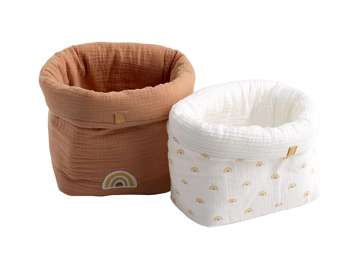 Panières de rangement lot de 2 en coton SUNLIGHT - Sauthon